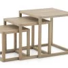 SALVO, Side Table, Weathered Oak, Set Of 3