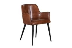 TERNI, Armchair, Solid Wood Legs, Vintage Buffalo Leather