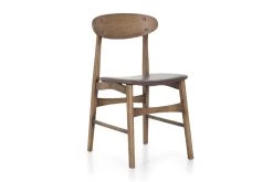 JOEL, Chair, Oak And Leather Seat