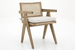 BRUNO, Armchair, Oak, Reed, With Cushion