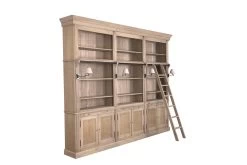 BALMORE, Bookcase, Weathered Oak, 3 Parts , With Ladder