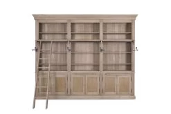 BALMORE, Bookcase, Weathered Oak, 3 Parts , With Ladder -Boutique De Décoration https3A2F2Fwww.flamant.com2Fmedia2Fcatalog2Fproduct2F12F62F16921 14 03 2023T113A563A05