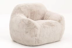 LOTY, Armchair, Pluche, Cream
