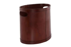 MANHATTAN, Paper Bin, Brown Leather