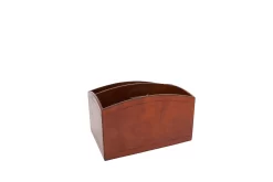 MANHATTAN, Magazine Holder, Brown Leather