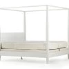 CAPE COD, Four-poster Bed, White, 180 Cm