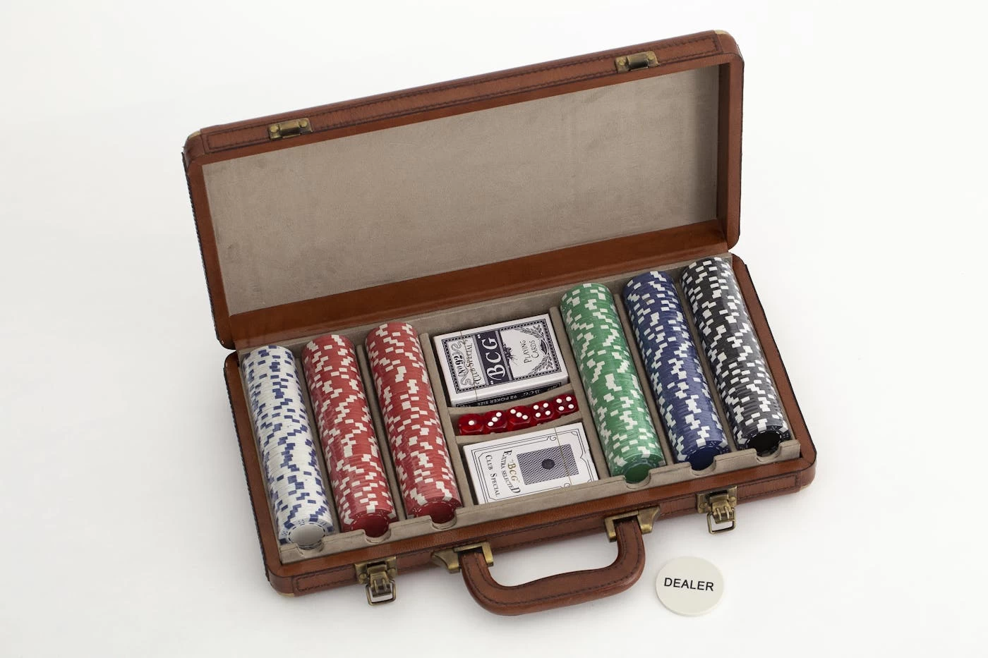 MANHATTAN, Poker Set, Brown Leather 7 MANHATTAN, Poker Set, Brown Leather – Image 7