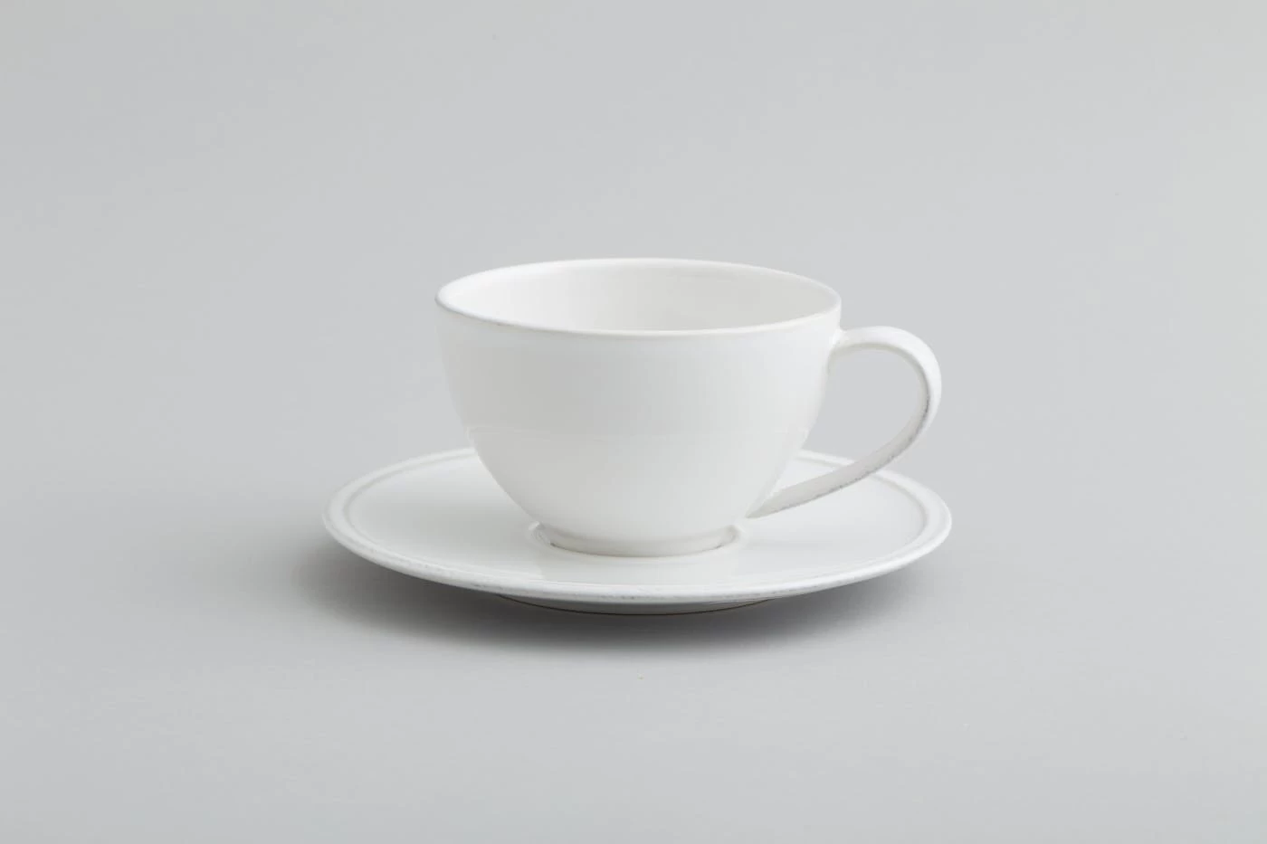 JILLE, Cup And Saucer, Ceramic, White, L, 200ml 1 JILLE, Cup And Saucer, Ceramic, White, L, 200ml