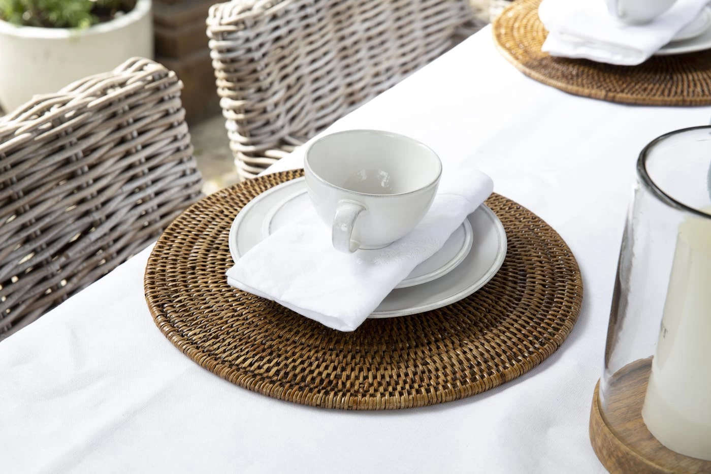 JILLE, Cup And Saucer, Ceramic, White, L, 200ml 2 JILLE, Cup And Saucer, Ceramic, White, L, 200ml – Image 2