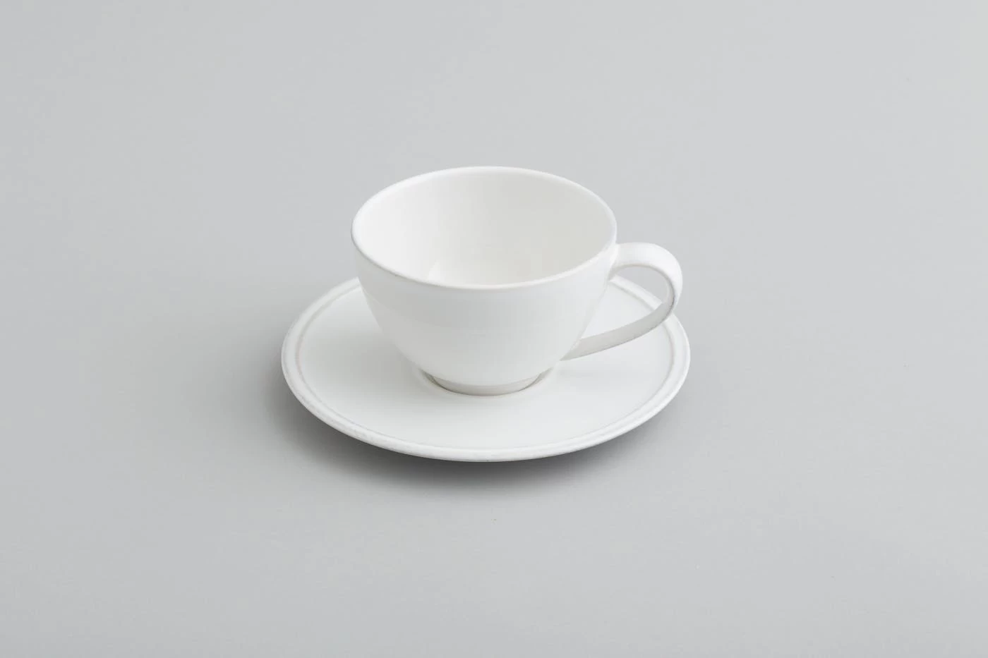JILLE, Cup And Saucer, Ceramic, White, L, 200ml 3 JILLE, Cup And Saucer, Ceramic, White, L, 200ml – Image 3