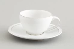 JILLE, Cup And Saucer, Ceramic, White, S, 50ml