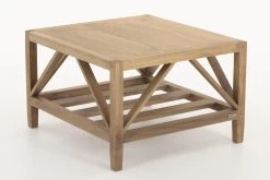 EIFEL, Side Table, Weathered Oak, 60x65x40