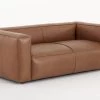 BAILEY, Sofa, Cognac Brown, Leather, Two-seater