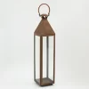 ELLIS, Lantern, Iron And Glass, Rust, XL