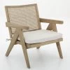 BRUNO, Armchair, Oak, Reed, With Cushion