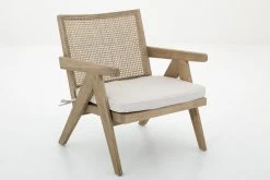 BRUNO, Armchair, Oak, Reed, With Cushion