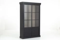 IRON JASON, Cabinet, Black, Oak, 2 Iron Doors