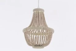 ZOFIA, Pendant Lamp, Iron And Wooden Beads