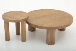 CARTER, Coffee Table, With Sidetable, Weathered Oak, Set Of 2