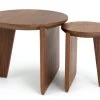 KAJA, Side Table, Wood, Round, Set Of 2