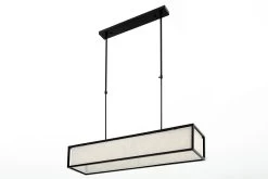 MAGGIE, Pendant Lamp, Rectangular, Fabric And Metal