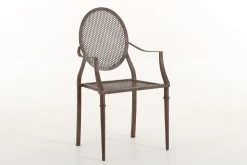 MARY, Armchair, Rust Finish, Metal