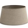 LINDRO, Lampshade, Natural And Silver, Cylinder, 35 Cm