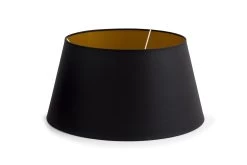 LINDRO, Lampshade, Black And Gold, Cylinder, 40 Cm