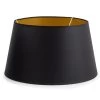 LINDRO, Lampshade, Black And Gold, Cylinder, 45 Cm