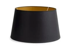 LINDRO, Lampshade, Black And Gold, Cylinder, 50 Cm