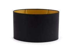 OVAL, Lampshade, Black And Gold, Oval, 35 Cm