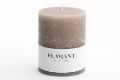 BETH, Candle, Colour Taupe, 9x11,5cm