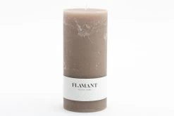 BETH, Candle, Colour Taupe, 9x20cm