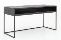 ARMAND, Desk, Black Oak And Metal