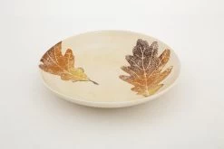 FERNANDO, Serving Tray, Ceramic, Leaves, Round