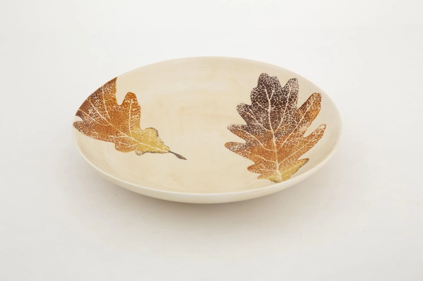 FERNANDO, Serving Tray, Ceramic, Leaves, Round 1 FERNANDO, Serving Tray, Ceramic, Leaves, Round