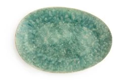 CRESTA, Serving Plate, Ceramic, Turquoise, Oval