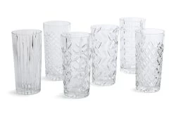 BOGART, Tall Glass, Hand-cut, Set Of 6