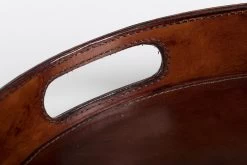 MANHATTAN, Tray, Brown Leather, Round -Boutique De Décoration https3A2F2Fwww.flamant.com2Fmedia2Fcatalog2Fproduct2F92F52F9518 14 03 2023T173A283A34