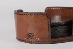MANHATTAN, Coaster, Round, Brown Leather, Set Of 6 -Boutique De Décoration https3A2F2Fwww.flamant.com2Fmedia2Fcatalog2Fproduct2F92F62F9628 14 03 2023T173A313A45