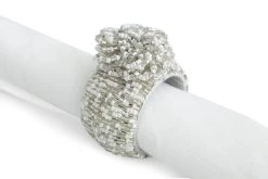 RIOJA, Napkin Ring, Beads, Silver