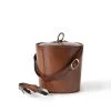 MANHATTAN, Ice Bucket, Brown Leather